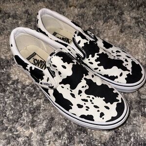 Cow print vans
